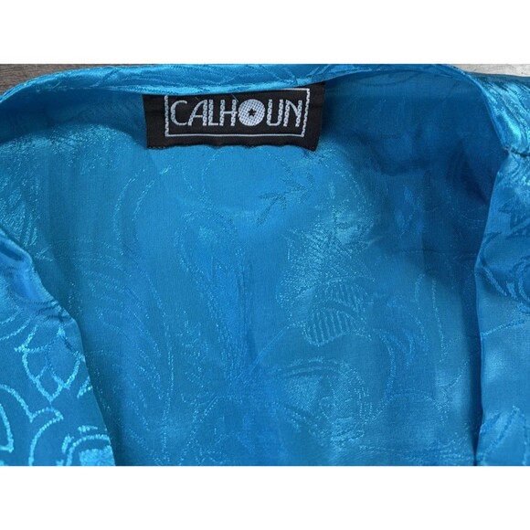 VTG Calhoun Turquoise Floral Jumpsuit Size S - Picture 4 of 7